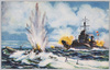 敵の潜水艦を撃沈する駆逐艦/Destroyer Sinks an Enemy Submarine image