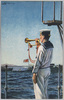 ラッパの音響く朝の軍港/A Sailor Playing a Bugle in the Morning at a Naval Port  image