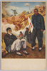 日の丸を持った人、たばこをすう人/A Man with a Japanese Flag and a Man Smoking Pipe image