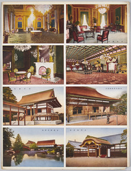 裁断前絵ハガキ 宮中 他 / Uncut Picture Postcard of Interior of the Imperial Palace, etc. image