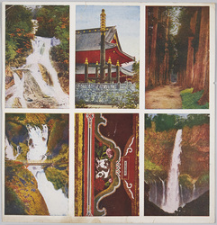 裁断前絵ハガキ　日光 / Uncut Picture Postcard of "Nikkō" image