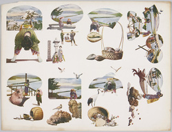 裁断前絵ハガキ 天の橋立 / Uncut Picture Postcard of "Scenes at Amanohashidate Sandbar" image