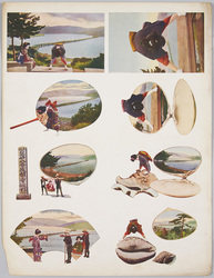 裁断前絵ハガキ 天の橋立 / Uncut Picture Postcard of "Scenes at Amanohashidate Sandbar" image