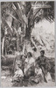 椰子の葉陰に憩うカナカの若者/Young Kanaka People Gathering in the Shade of Palm Leaves image