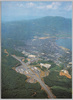 空より名神高速道路大津インターチェンジと比叡山を望む/Meishin Expressway Ōtsu Interchange  and Mt. Hiei image