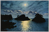 堂ケ島　蛇島及び稗島の夕景/Jajima Island and Hieshima Island in Evening Light, Dōgashima image
