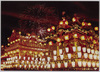 秩父夜祭　夜景　笠鉾屋台と花火　/Chichibu Night Festival at Night, Kasahokoyatai Mobile Stages and Fireworks, Chichibu Night Festival at Night image