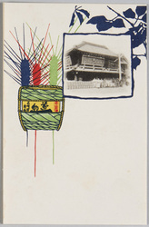 高崎屋総本店絵葉書　麦に酒樽 image