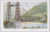 早川の大橋(甲州西山温泉及附近の名勝絵葉書)/Big Bridge on Hayakawa River, Scenic Beauty Picture Postcards of Kōshū Nishiyama Onsen and Its Vicinity image