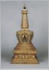 金製宝石嵌　仏塔/Gold Pagoda with Gemstone Inlays   image