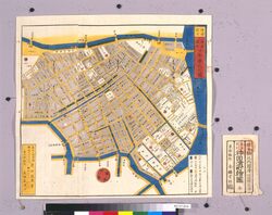尾張屋版江戸切絵図 日本橋北神田浜町絵図 / Edo Kirie Zu Area Maps by Owariya, North Nihombashi, Kanda and Hamachō Area Map image