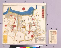 尾張屋版江戸切絵図 赤坂絵図 / Edo Kirie Zu Area Maps by Owariya, Akasaka Area Map image