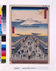 名所江戸百景　する賀てふ / One Hundred Famous Views of Edo: Surugacho image