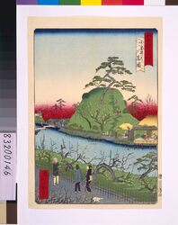 東京名所四十八景 小室井乃梅園 / Forty-Eight Famous Views of Tokyo: Plum Blossom at Omuroi Park image