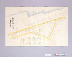 沽券絵図 芝辺 十六番組四枚之内 / Document of Townspeople, Pictorial Map image