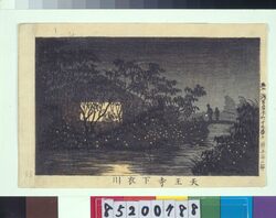 東京真画名所図解 天王寺下衣川 / True Pictures of Famous Places in Tokyo: Koromogawa River Below Tenno-ji Temple image