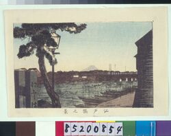 東京真画名所図解 江戸橋之景 / True Pictures of Famous Places in Tokyo: View from Edobashi Bridge image