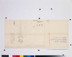 内桜田門番所関係絵図 服御改之節侍并足軽立所挑燈立所之絵図 / Document Related to Samurai Class and Blue Print image