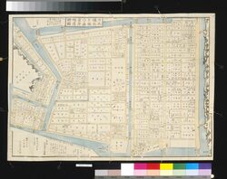 近江屋版江戸切絵図 再版 日本橋南京橋八丁堀霊岸島辺図 / Area Map of Edo by Ōmiya: Nihombashi Minamikyōbashi Hacchōbori Reiganjima (Reprinted) image