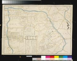 近江屋版江戸切絵図 改正 渋谷宮益辺図 / Area Map of Edo by Ōmiya: Shibuya Miyamasu (Revised) image