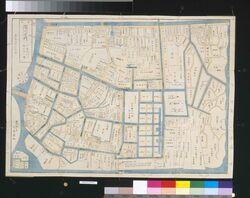 近江屋版江戸切絵図 深川之内小名木川より南の方一円 / Area Map of Edo by Ōmiya: Area South of Onagigawa Canal in Fukagawa image
