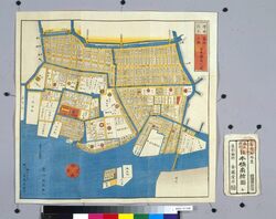 尾張屋版江戸切絵図 築地八町堀日本橋南絵図 / Area Map of Edo by Owariya: Tsukiji Hacchōbori Nihombashi Minami image