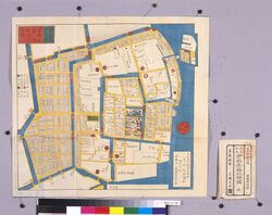 尾張屋版江戸切絵図 京橋南築地絵図 / Area Map of Edo by Owariya: Kyōbashi Minami Tsukiji image