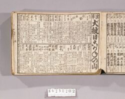 見立番付 浪華 大紋日こがねの山 / Mitate Banzuke (Parody Ranking List), Namisaka Ōmonbi Koganenoyama image
