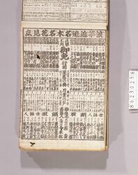 見立番付 浪華近辺名木名花見立 / Mitate Banzuke (Parody Ranking List), Naniwa Kinpen Meiboku Meikusa Mitate (Famous Trees and Flowers in Osaka and Vicinity) image