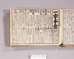 見立番付 一字千金 / Mitate Banzuke (Parody Ranking List), Ichiji Senkin (lit. A Character that Worth Thousand Gold) image