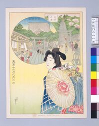 東京十二月之内　 六月 / Famous Places of Tokyo in Twelve Months and the Beauties of Four Seasons : June image