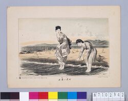 八月 大磯の海水(十二ヶ月風俗図) / August, The Sea at Ōiso (Illustrations of Customs in Each of the 12 Months) image