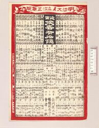 近世侠客有名鏡 / Ranking List of Famous Chivalrous Men of Modern Times image