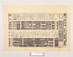 辻番付(本朝廿四孝他 千歳座) / Tsuji Banzuke (Street Playbill): Honchō 24 Kō and Others, Chitoseza Theater image