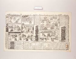 辻番付(一谷嫩軍記他 吾妻座) / Tsuji Banzuke (Street Playbill): Ichi No Tani Futaba Gunki and Others, Azumaza Theater image