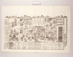 辻番付(綴合劇錦絵他 東京座) / Tsuji Banzuke (Street Playbill): Toji Awase Kabuki Nishiki-e and Others, Tokyoza Theater image