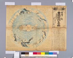 日清ノ役黄海激戦大パノラマ図 / Great Panoramic Painting on of Fierce Battle in the Yellow Sea during Sino-Japanese War image