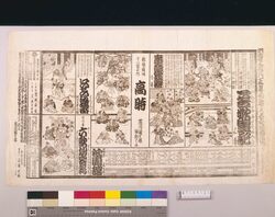 辻番付(一谷嫩軍記他) / Tsuji Banzuke (Street Playbill): Ichinotani Futaba Gunki and Others image