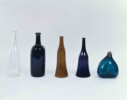 紺色ビールビン型徳利 / Beer Bottle-shaped, Navy Blue Sake Bottle image