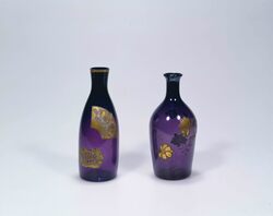 錫箔桜文紫色徳利 / Purple Sale Bottle with Cherry Blossom in Suzuhaku image