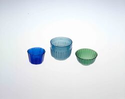 紺色型吹き盃 / Navy Blue, Mold Blowing Sake Cup image