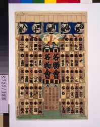 江戸の花名勝会 目録 いろは組四十八番 / The Flowers of Edo with Pictures of Famous Sights: Listing of the Forty-Eight Iroha Brigades image