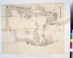 松浦家蓬莱園之図 / Document of Samurai Class, Pictorial Map image
