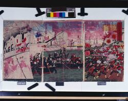 日本艦隊威海衛攻撃ノ図 / Drawing of the Japanese Fleet at the Battle of Weihaiwei image