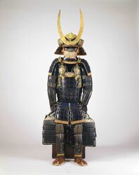 紺糸素懸威五枚胴具足(付属品共) image