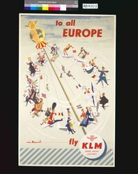 ポスター to all EUROPE / Poster: KLM Royal Dutch Airlines, To All Europe Fly KLM image