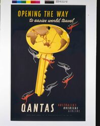 ポスター OPENING THE WAY to easier world travel / Poster: Qantas Airways, Opening the Way to Easier World Travel image