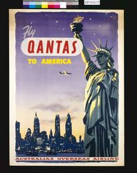 ポスター TO AMERICA / Poster: Qantas Airways, Fly Qantas to America image
