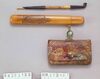 金唐革腰差したばこ入れ / Gilded Leather Tobacco Pouch, with Pipe Case image