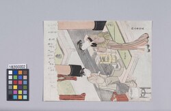 浮世美人寄花　笠森の婦人　卯花　（鍵屋お仙） / Beauties of the Floating World Associated with Flowers: The Young Woman Kasamori: Deutiza Flowers (Kagiya Osen) image